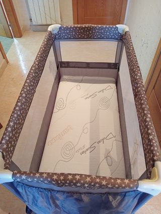 Cuna de viaje Jane plegable con colchón de cuna,