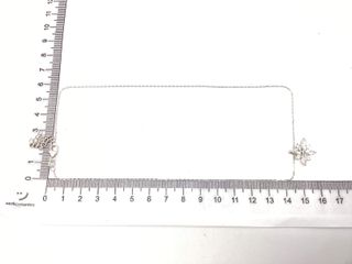 cadena plata 925mm con piedra con circonita 19 2.5cm