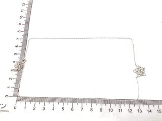 cadena plata 925mm con piedra con circonita 19 2.5cm