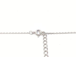 cadena plata 925mm con piedra con circonita 19 2.5cm