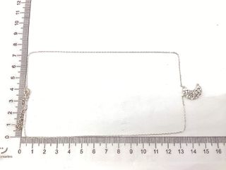 cadena plata 925mm con piedra con circonita 19 2.5cm