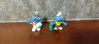 Antiche figure di Puffi in PVC Schleich: dottore e studente