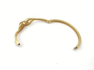 brazalete oro 18k con piedra con circonita