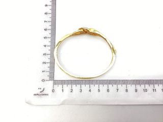 brazalete oro 18k con piedra con circonita