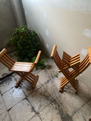 Par de Sillas Plegables Madera