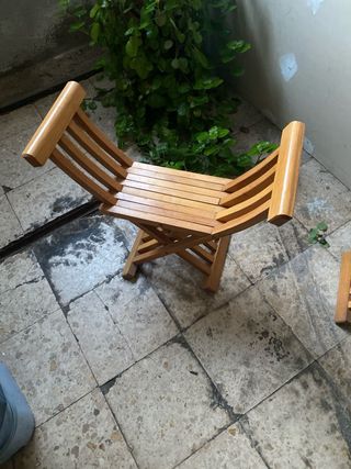 Par de Sillas Plegables Madera