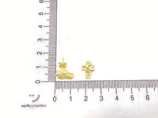 pendientes oro 18k con piedra con circonita