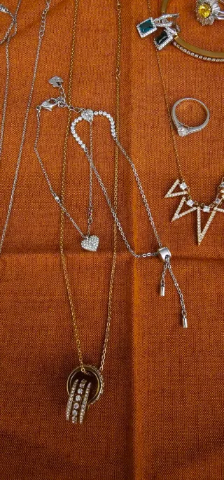 Lote Joyas Swarovski Oro y Plata