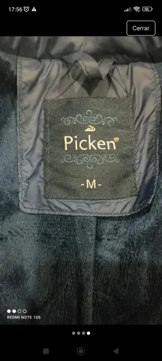 Chaqueta acolchada azul mujer