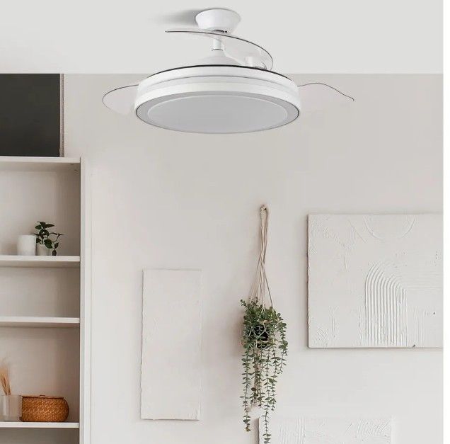 Ventilador Techo Retráctil Esparta Mini Blanco