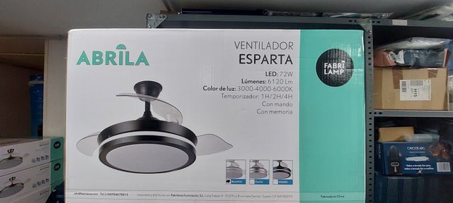 Ventilador Techo Retráctil Esparta Mini Blanco
