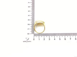 sello oro 18k con piedra con circonita