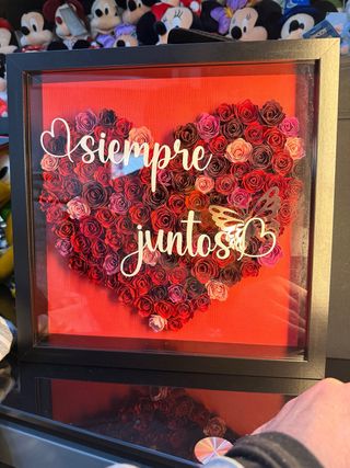 Cuadro Corazón Flores Siempre Juntos