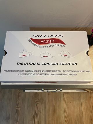 Zapatos Skechers Arch Fit Talla 38 Gris/Rosa