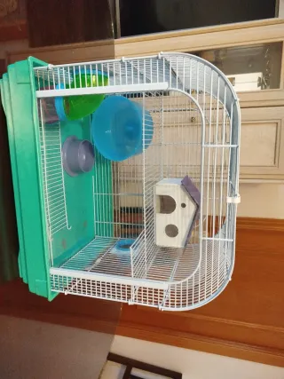 Jaula para hámster con accesorios