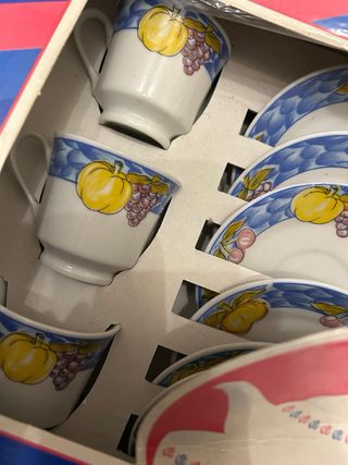 Servizio Caffè Porcellana Frutta limone