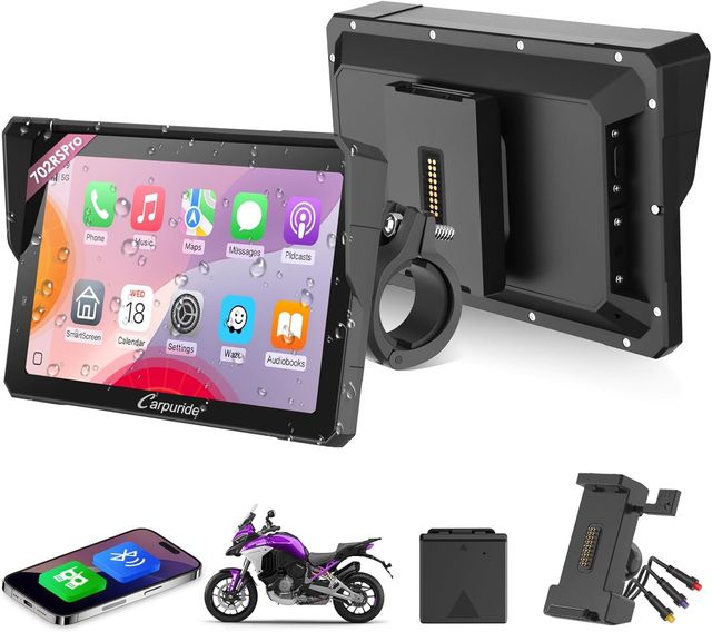 CARPURIDE W702RS Pro Display per Moto con CarPlay