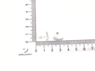 pendientes plata 925mm con piedra con circonita