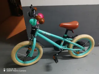 Bicicleta infantil 14 color turquesa