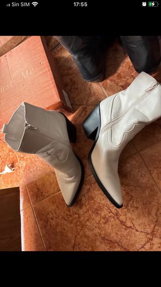 Botas cowboy blancas talla 39 nuevas