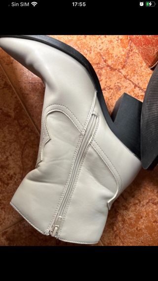 Botas cowboy blancas talla 39 nuevas