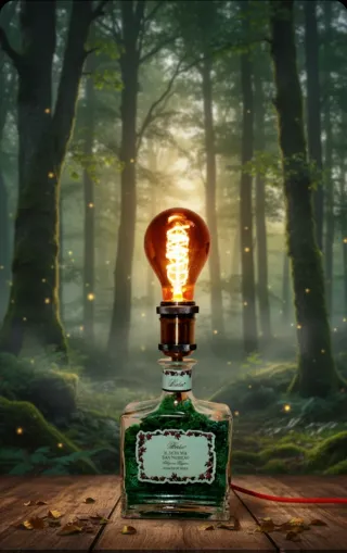 Lampada da tavolo muschio stabilizzato