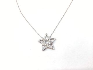 cadena plata 925mm con piedra con circonita 19 2.5cm