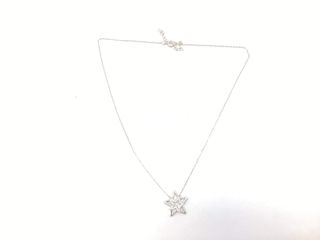 cadena plata 925mm con piedra con circonita 19 2.5cm