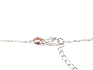 cadena plata 925mm con piedra con circonita 19 2.5cm