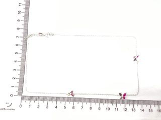 cadena plata 925mm con piedra con circonita 19 2.5cm