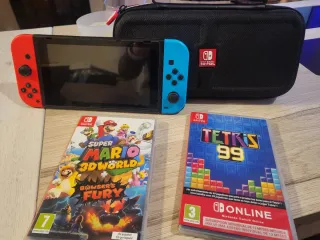 Nintendo Switch + 2 Juegos + Estuche
