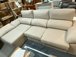 Sofá modular beige de tela