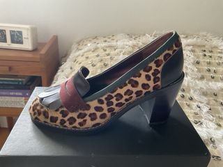 Mocasines tacón Bimba Lola estampado leopardo Piel