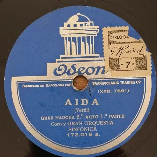 Lote 3 Discos pizarra 78rpm ópera int. Fleta