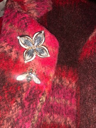 Blazer a quadri rosso e viola