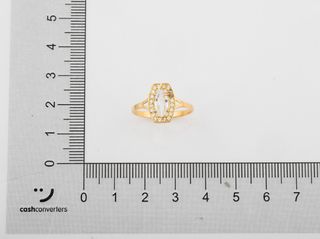 anillo oro 18k con piedra con circonita