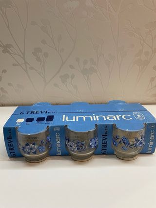 Set 6 Vasos Luminarc Trevi Vintage Azul