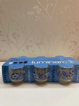 Set 6 Vasos Luminarc Trevi Vintage Azul