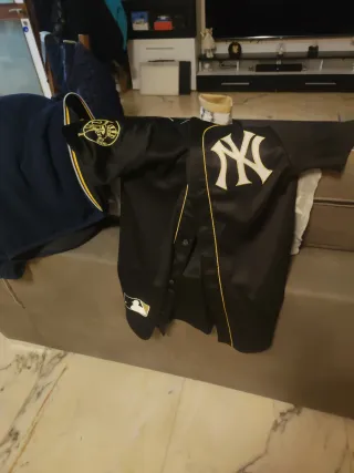 Maglia New York Yankees Nera Oro