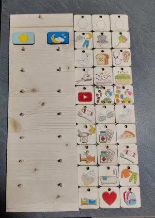 Lavagna Routine Giornaliera con Icone