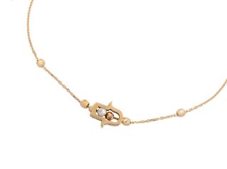 pulsera oro 18k con piedra con circonita