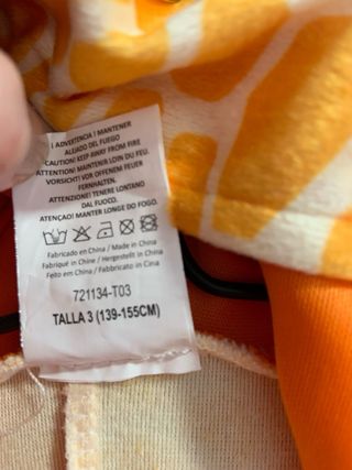 Disfraz de jirafa, para niño. Talla 10-12