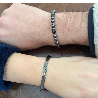 Braccialetti coppia uomo donna in ematite