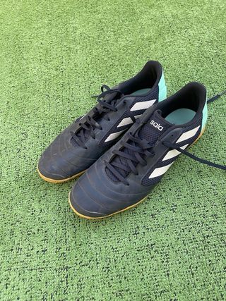 Zapatillas Adidas Futbol Sala Azul y Turquesa