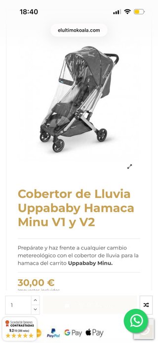 Carrito Bebé UPPAbaby Cruz URGE VENTA POR MUDANZA