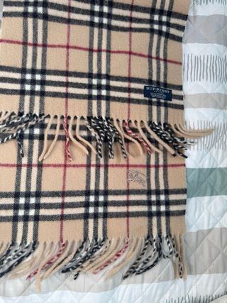 Bufanda Burberry Beige Cuadros