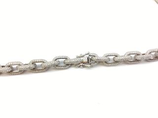 cadena plata 925mm con piedra con circonita 30cm