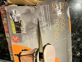 Bongos in legno con pelli naturali