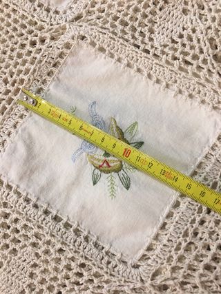 Tovaglia vintage uncinetto con ricami