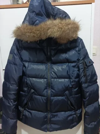 Abrigo corto plumífero marino